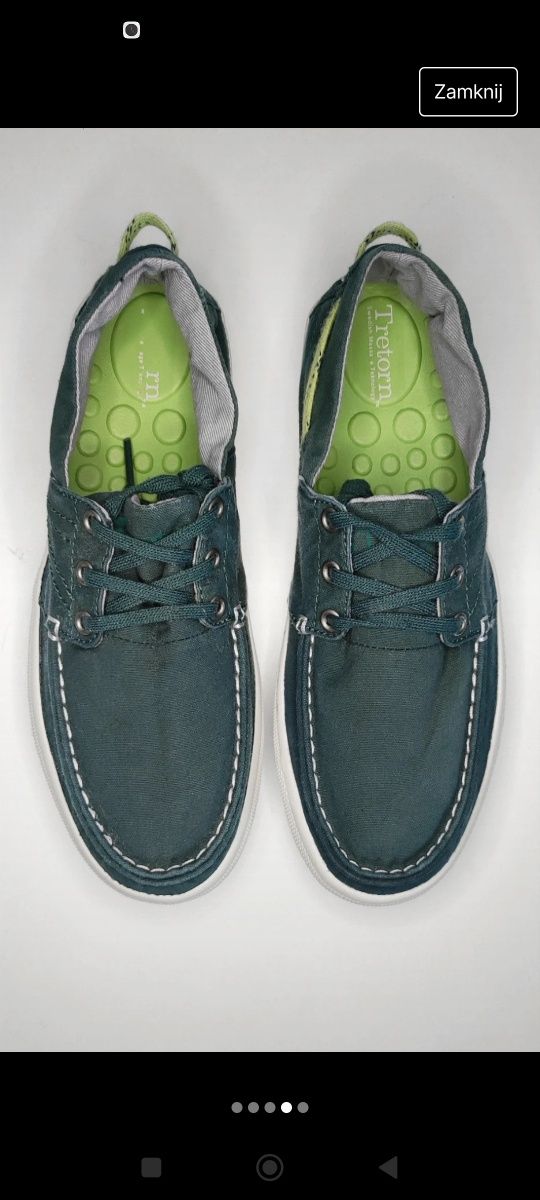 Płócienne buty żeglarskie Tretorn Otto Canvas tenisówki rozmiar 38