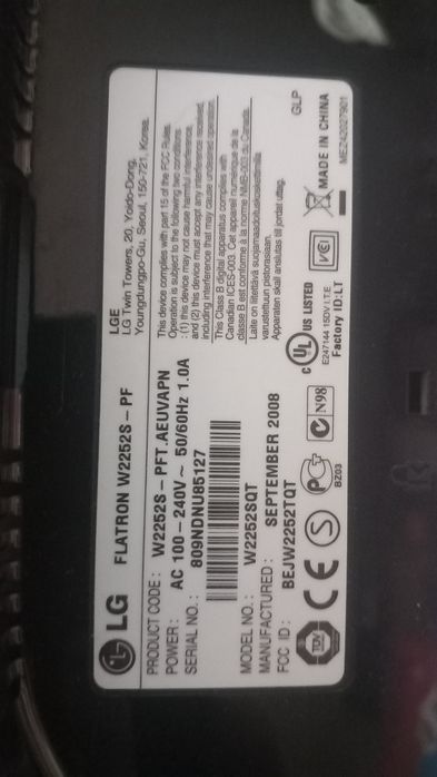 Monitor lg 22 cale