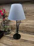 Lampa stojąca Ikea podstawa czarna + szary klosz