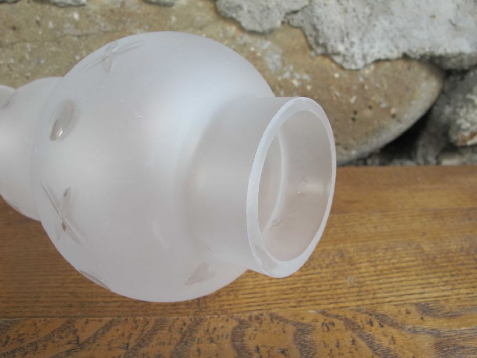 Szklany klosz do lampy naftowej_MURANO_otwór mont. 53 mm