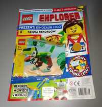 Magazyn LEGO Explorer numer 8/2022- figurka dinozaura w środku.