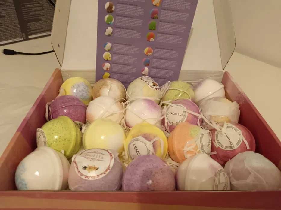 Bombas de banho com vários cheiros