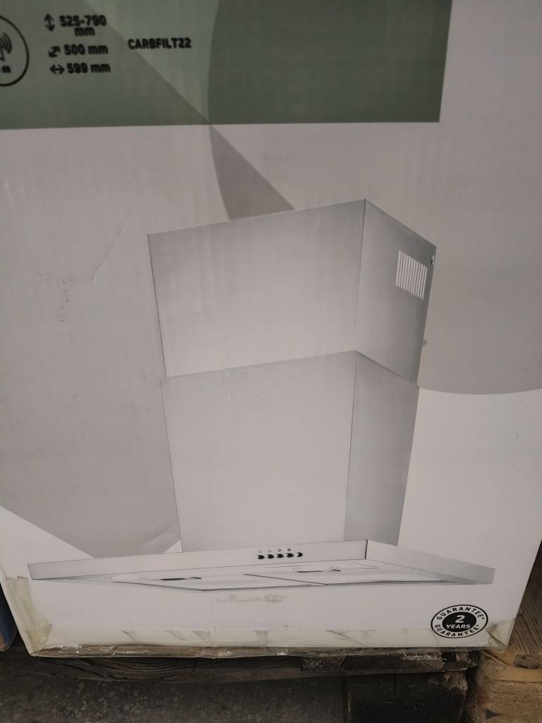 Okap kuchenny w kształcie T 60 cm stal nierdzewna