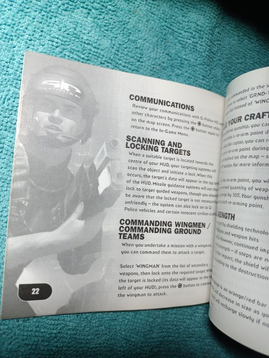 G Police weapons of justice ps1 psx PlayStation 1 Manual książeczka