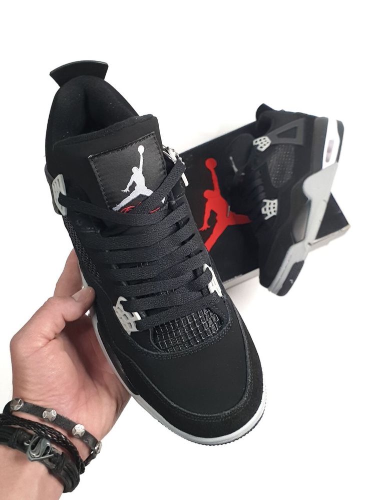 Buty Nike Air Jordan Retro 4 Black Canvas 40-45 męskie trampki