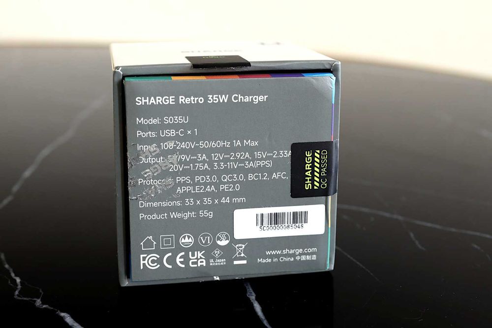 Sharge Retro 35W GaN зарядний пристрій, новий, оригінал