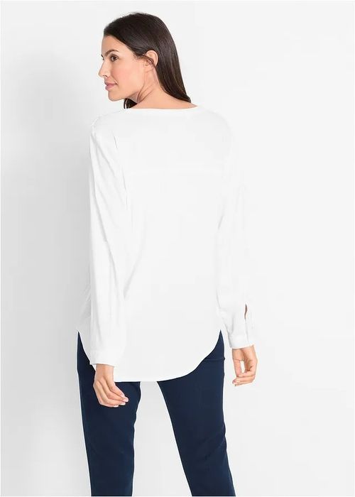 B.P.C bluzka koszulowa biała wiskoza r.48