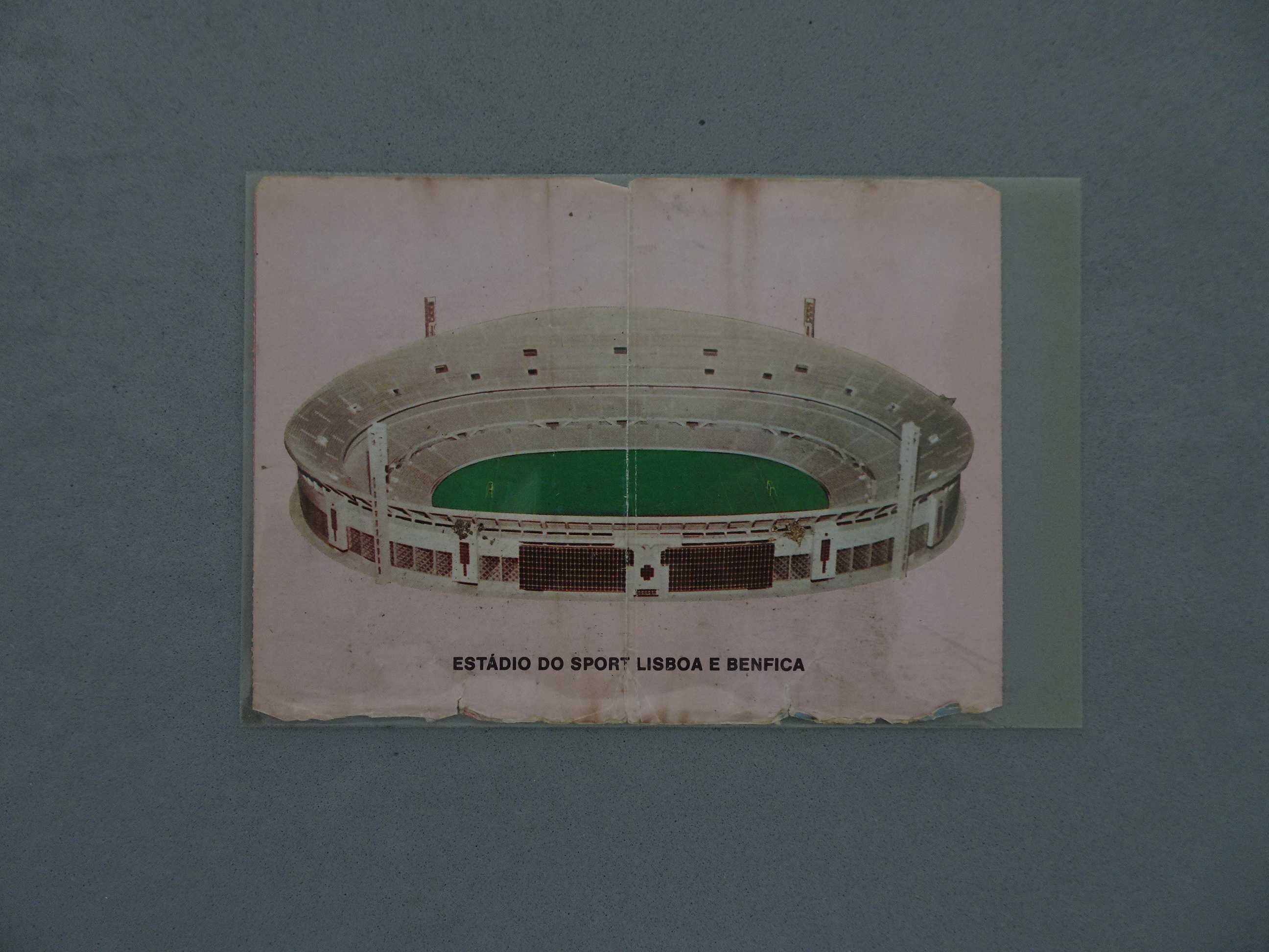 Bilhete  Futebol Benfica Dukla Praga Taça Vencedores das Taças 86