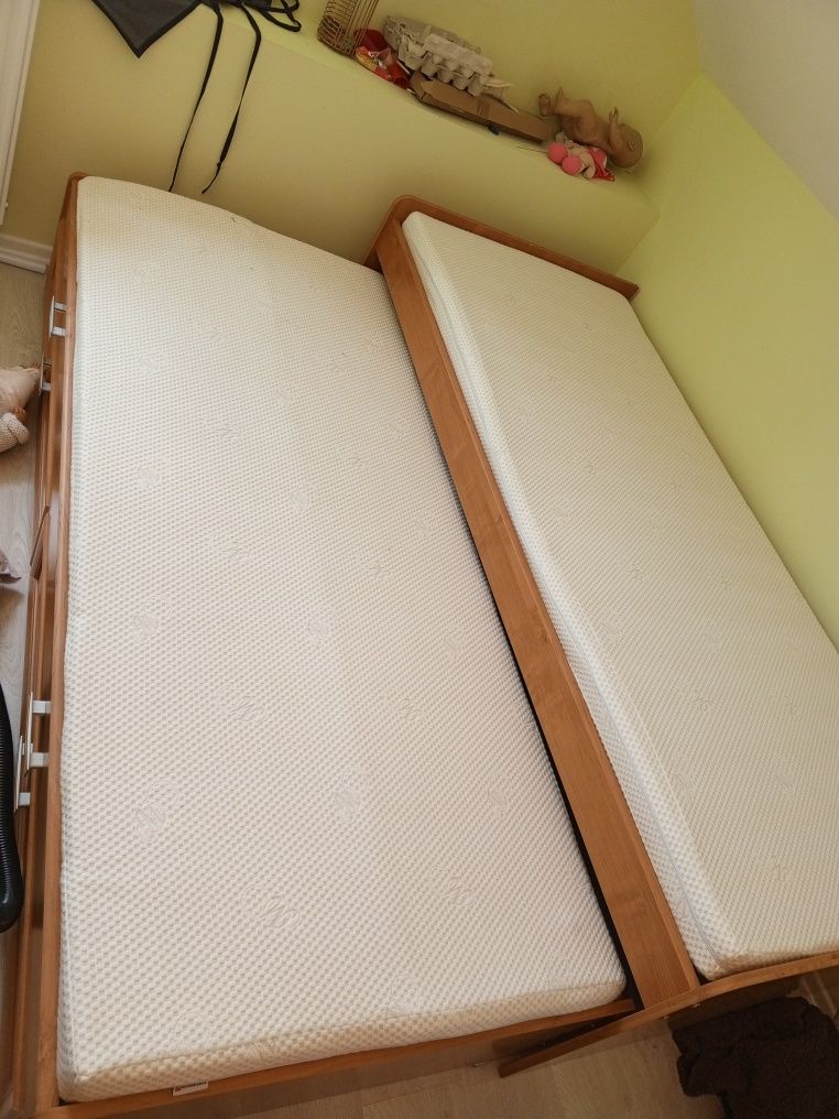 Łóżko podwójne wysuwane