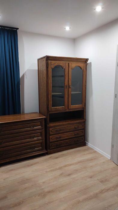 Szafa starodawna drewniana dębowa witryna