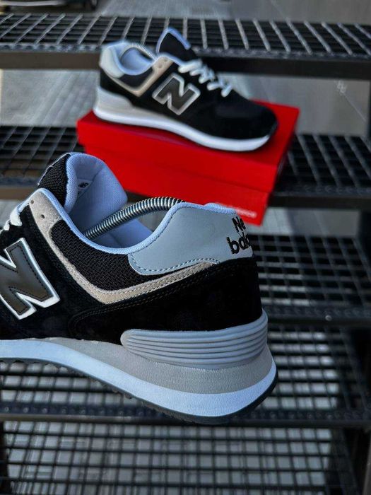 ХІТ! Кросівки New Balance 574 Black White 40 41 42 43 44 45 нью беленс