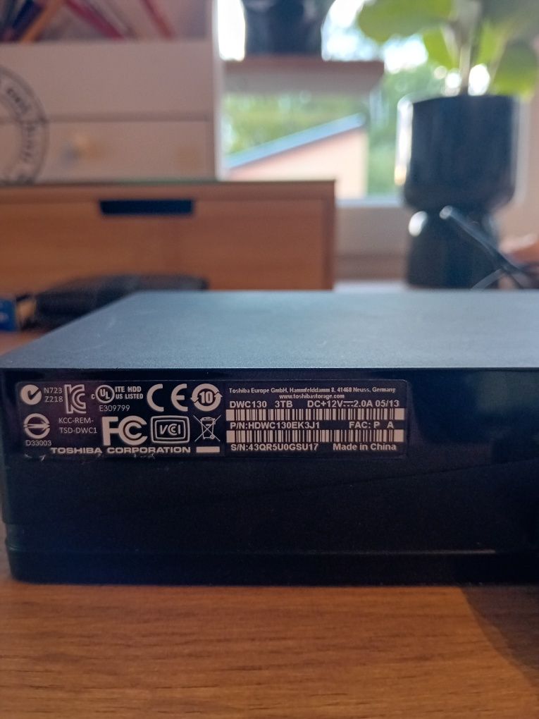 Dysk zewnetrzny toshiba 3tb
