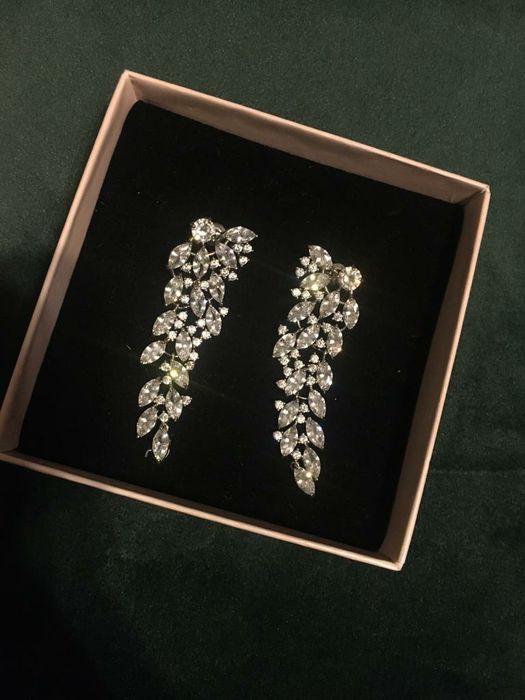 Srebrne kolczyki ślubne