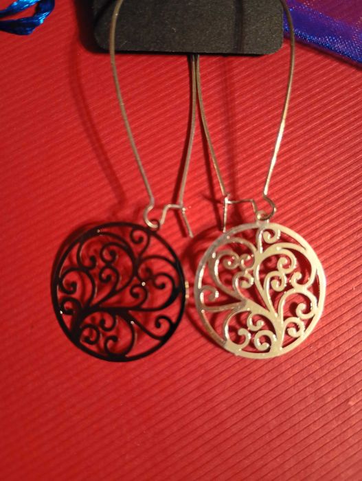 Kolczyki antyalergiczne, ażurowe. Nowe.