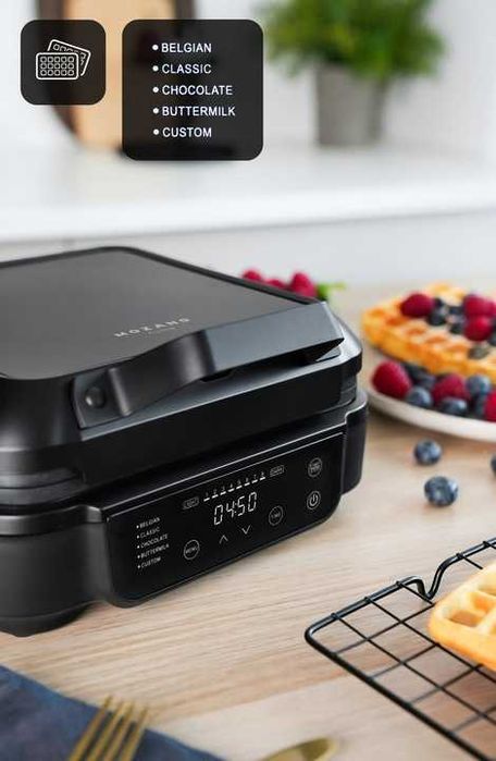 AUTOMATYCZNA Gofrownica 2 gofry 8 stopni wypieczenia 5 programów 2200W