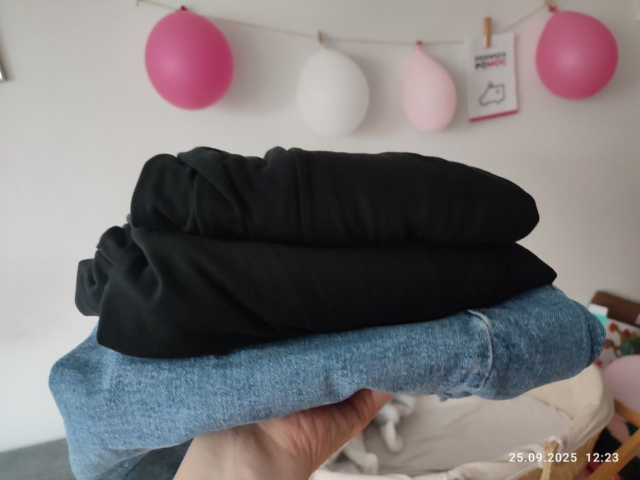 Krótkie spodenki ciążowe jeansowe H&M Mama L