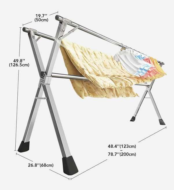 Duża Suszarka na Pranie Ubrania 130x200cm Udźwig 50kg POWYSTAWOWA