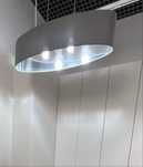 Eglo Maserlo 31617 Lampa wisząca abażurowa elipsa 2x60W szara/srebrna