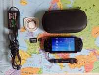 Konsola Sony psp 2004 slim piano black przerobiona 32gb 66 gier