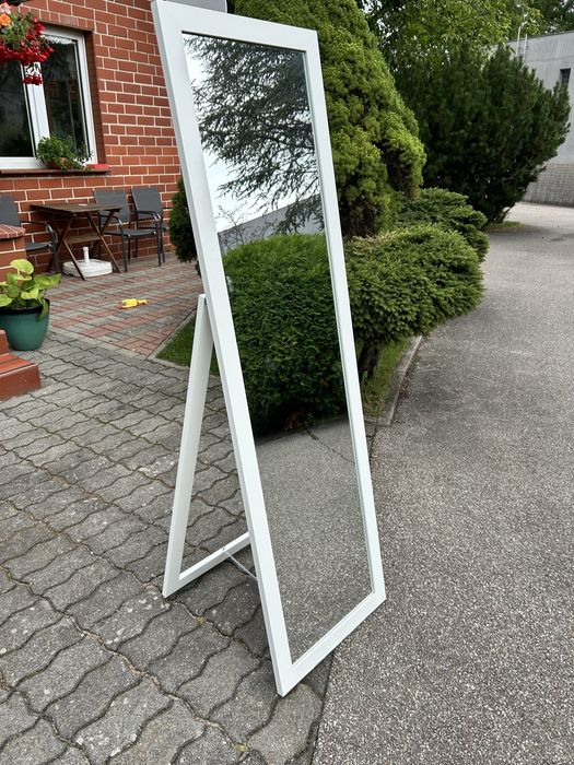 Lustro stojace biale 170x50