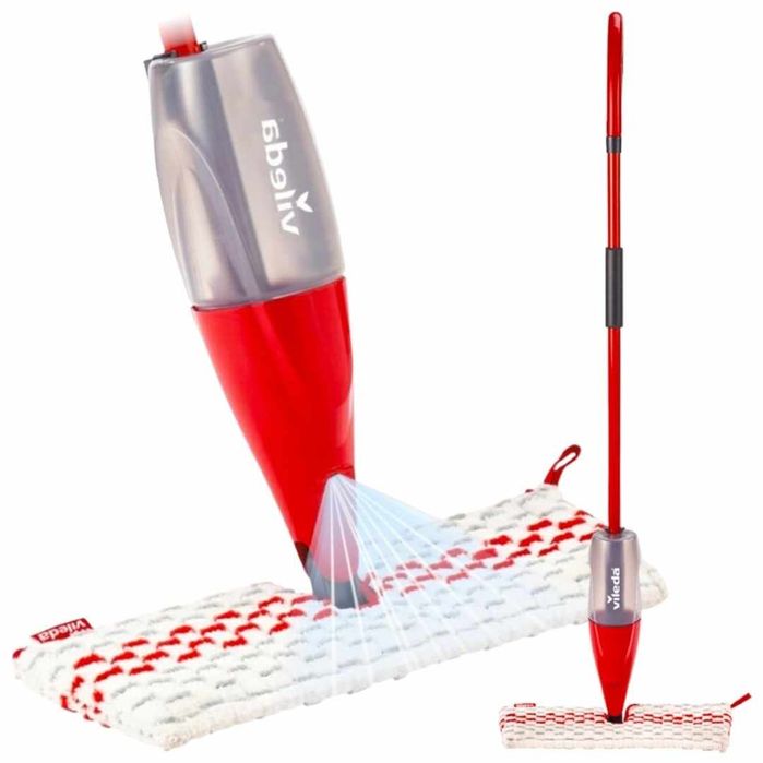 VILEDA Mop płaski 1-2 Spray MAX BOX ze spryskiwaczem OBROTOWA GŁOWICA