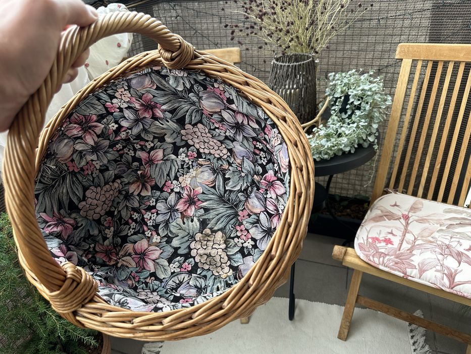 Kosz wiklinowy Niemiecki koszyk na grzyby piknikowy