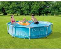 каркасний надувний басейн intex для відпочинку дачі саду