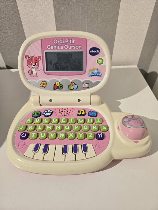 Vtech laptop do nauki i muzyki w języku francuskim różowy