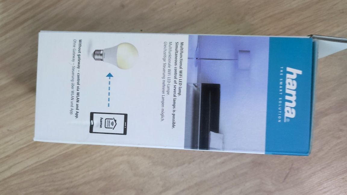Żarówka smart wifi Hama LED E27 10W 806lm Asystent Google Alexa