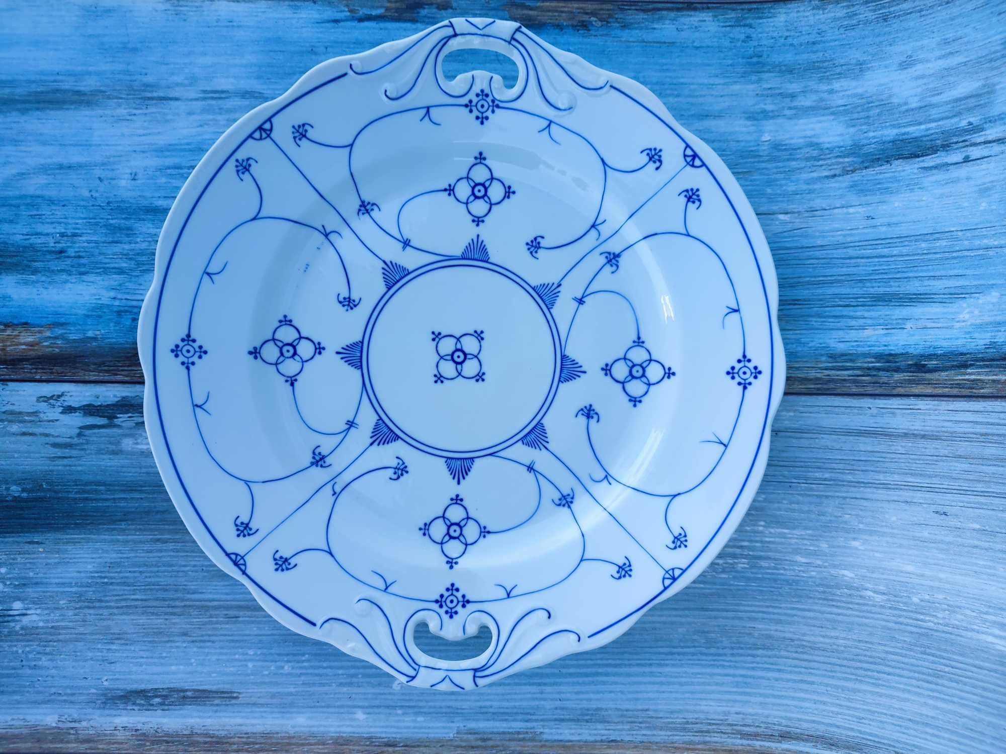 Patera-półmisek- wzór słomkowy Indisch Blau Vintage- Design