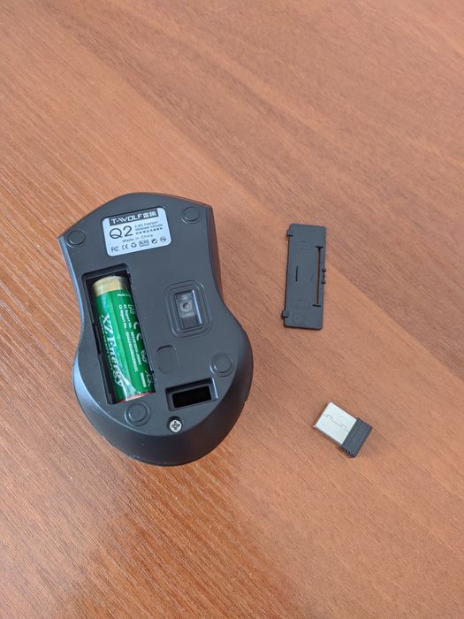 Бездротова мишка 2.4G + батарейка АА 1600dpi миша безпровідна