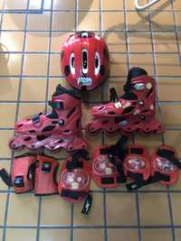 Conjunto patins criança