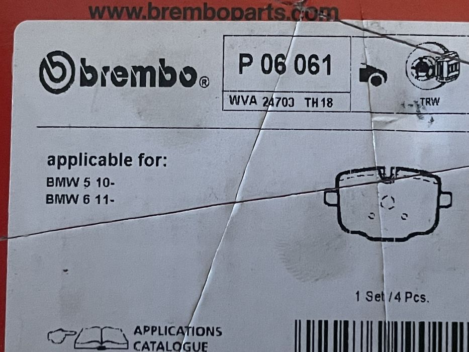 BMW 5/6 - Pastilhas travão (eixo traseiro)