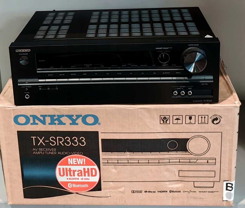 Amplituner Onkyo TX SR 333 Bluetooth  USB mp3 wzmacniacz kino domowe