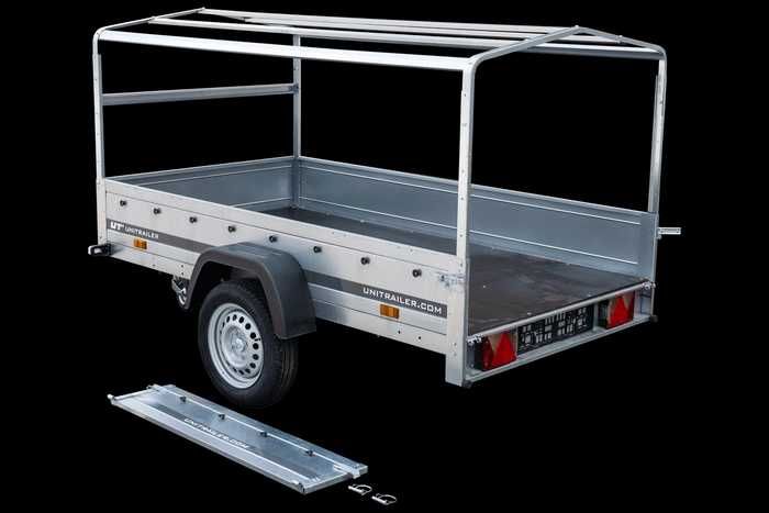 Przyczepka 230x125 UNITRAILER GARDEN 230 KIPP ze stelażem i pokrowcem