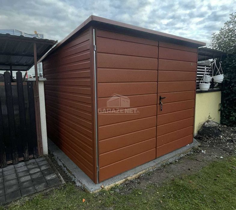 Schowek Domek Ogrodowy 2,5X3M Jasny Brąz Dach Spad W Tył Ts1001