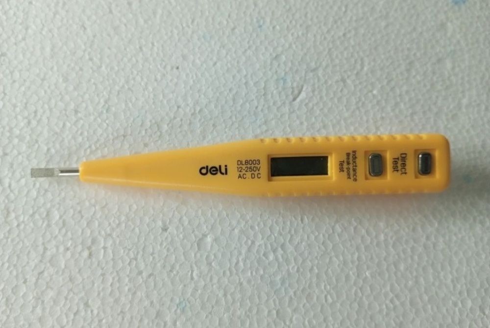 Wskaźnik miernik elektryczny 12 - 250V Deli Tools