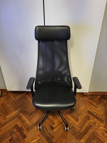 OKAZJA Fotel biurowy ergonomiczny skórzany JÄRVFJÄLLET IKEA