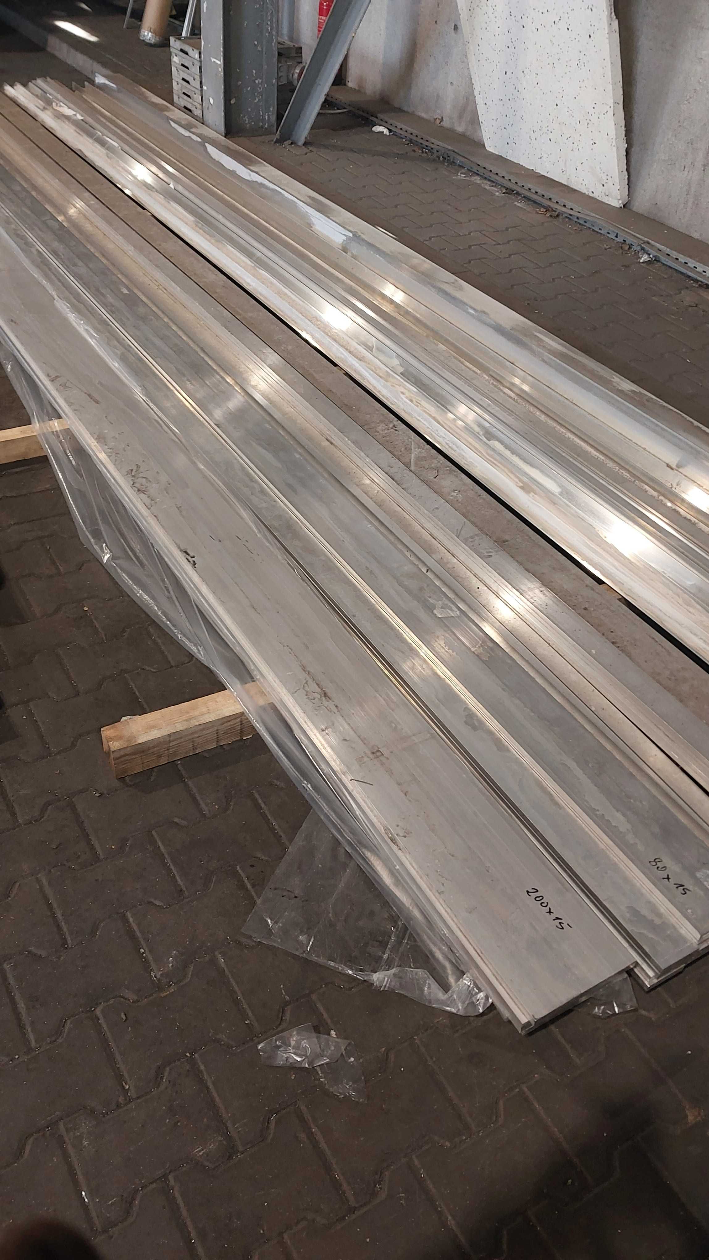 Płaskownik aluminiowy, aluminium 200x15mm gat. 6060, Bytom