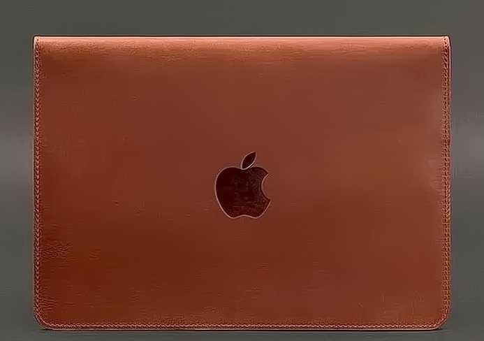 Шкіряний чохол колір коньяк для MacBook Air 13'' (з 2018 року)