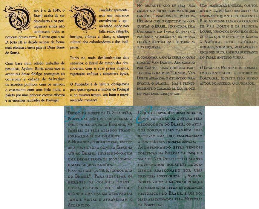 Livros de Aydano Roriz: Fundador, Hereges, Reconquista [Preço Conj]