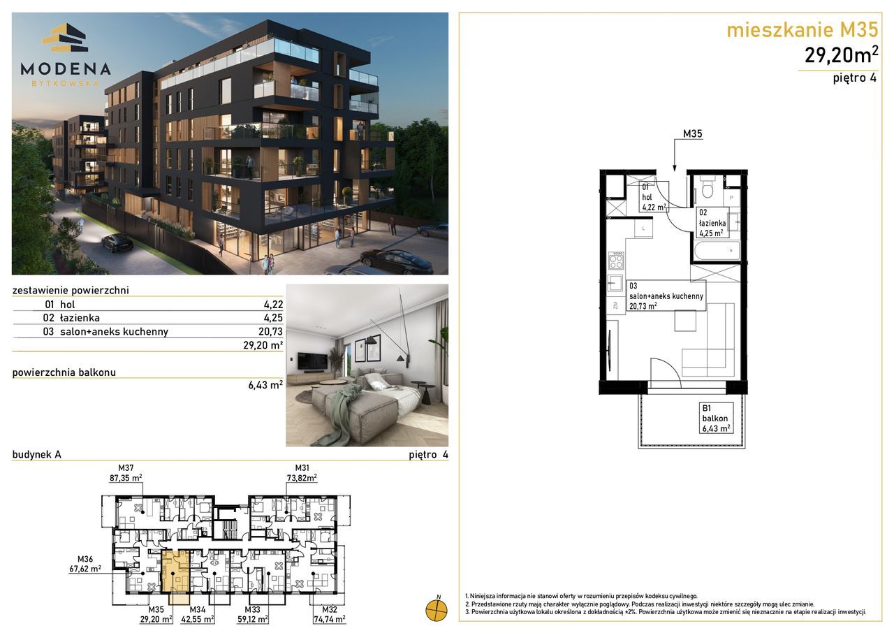 Nowa kawalerka 29,m² – Katowice,ul.Bytkowska 113 – idealna inwestycja