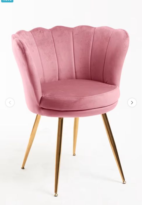 Cadeira Rosa em Veludo