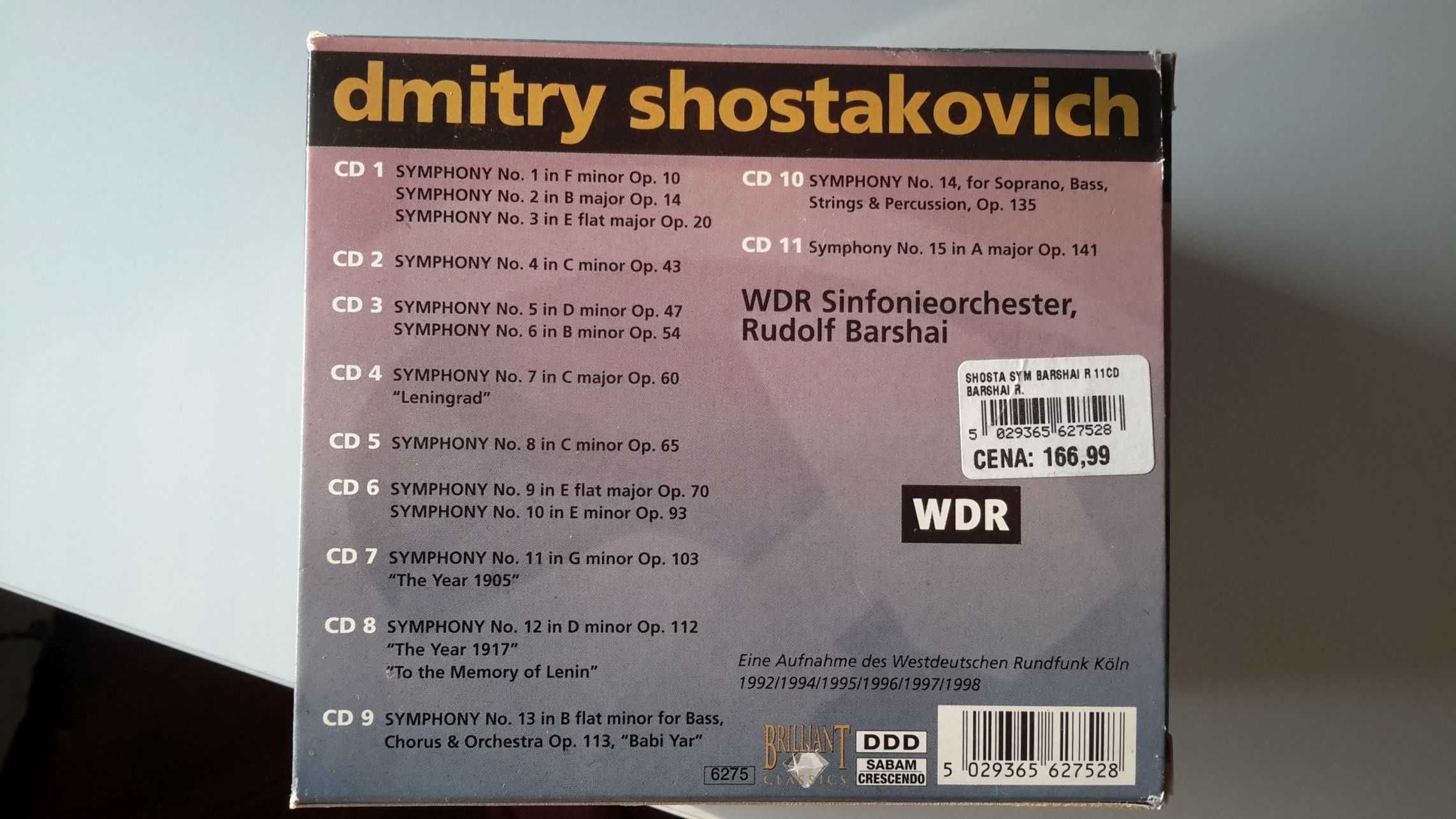 Dmitry Shostakovich (Szostakowicz) - Symphonies / Rudolf Barshai