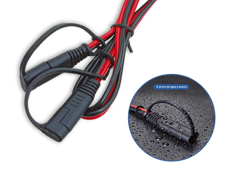 Cabo de extensão SAE para SAE de 18 AWG para ligar à bateria /2 metros