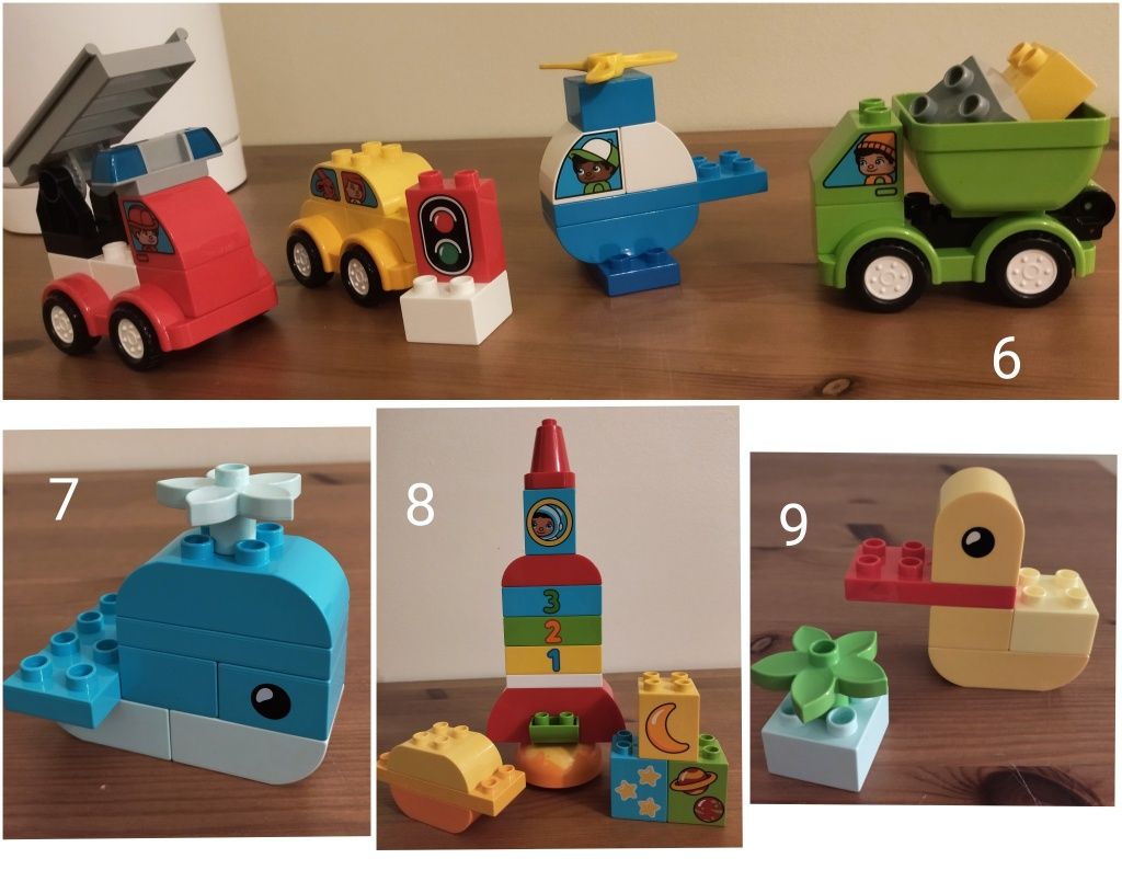 LEGO DUPLO 6,6 kg - kompletne zestawy plus duża płyta konstrukcyjna