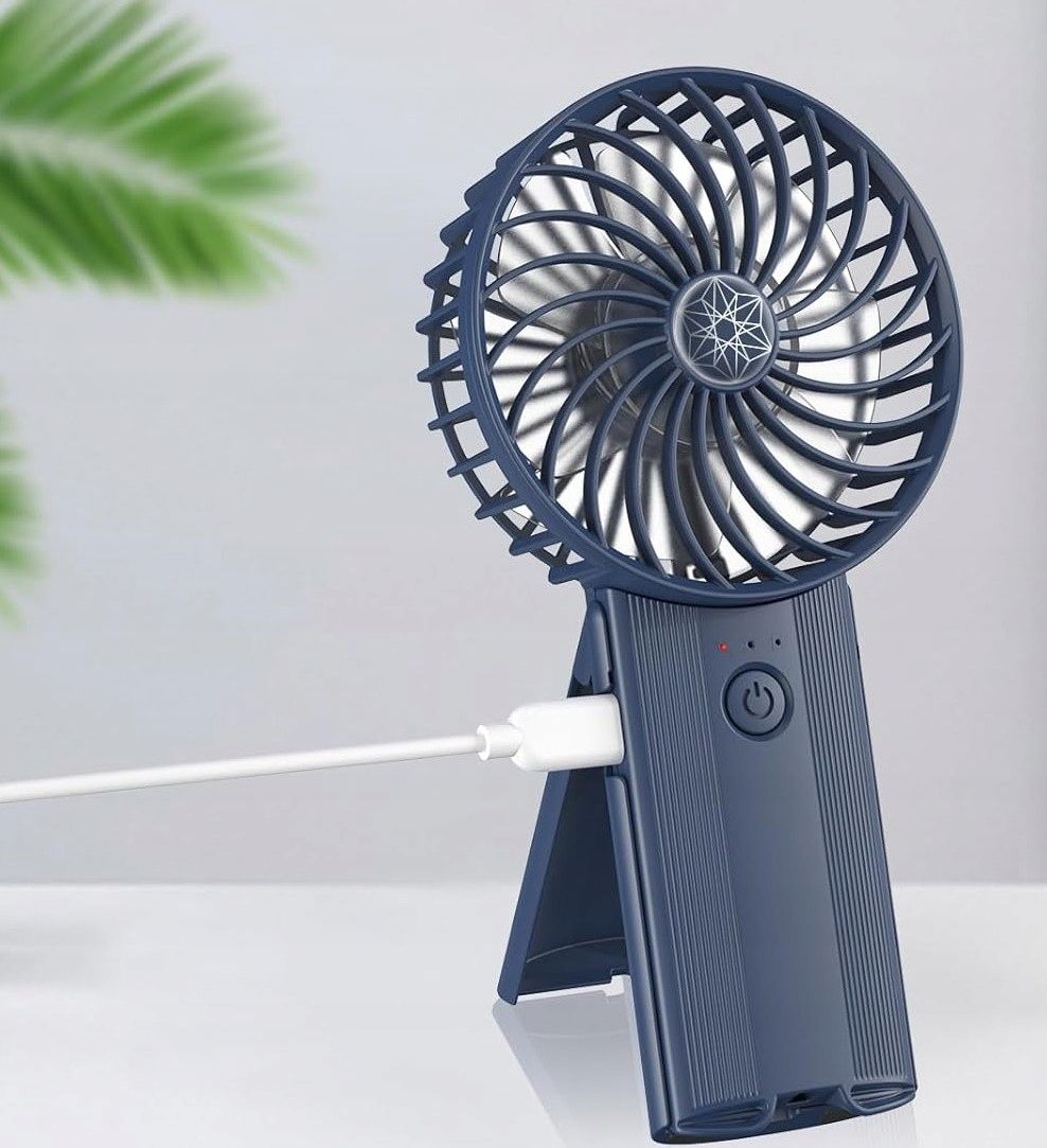Wentylator  Mini Wiatrak USB 2000 mAh 4 prędkości granatowy