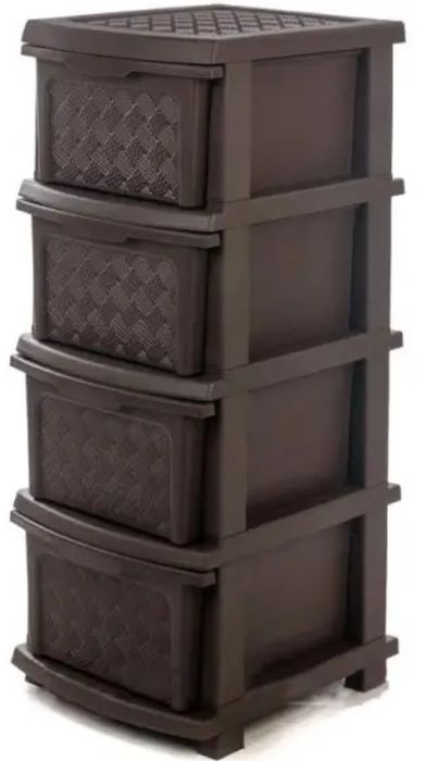 Коричневый органайзер на 4 ящика для школьных вещей и принадлежностей