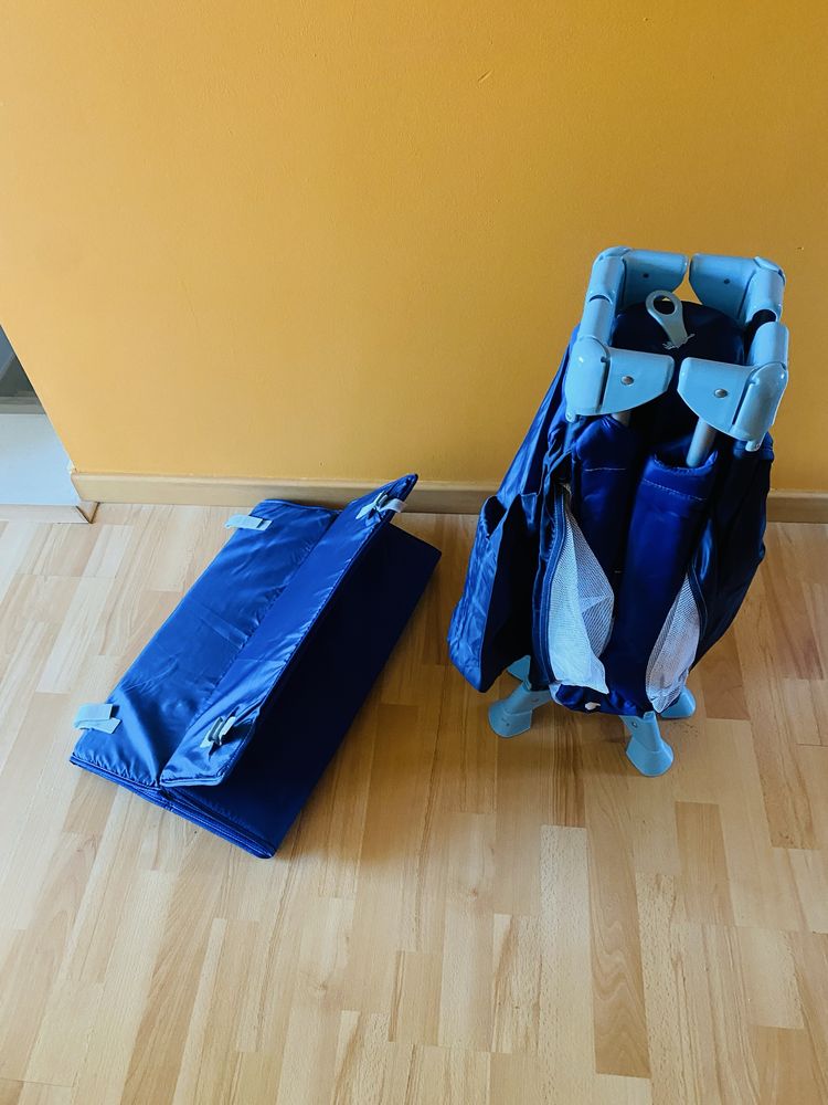 Cama viagem zippy Azul (usada 2 vezes) como nova.