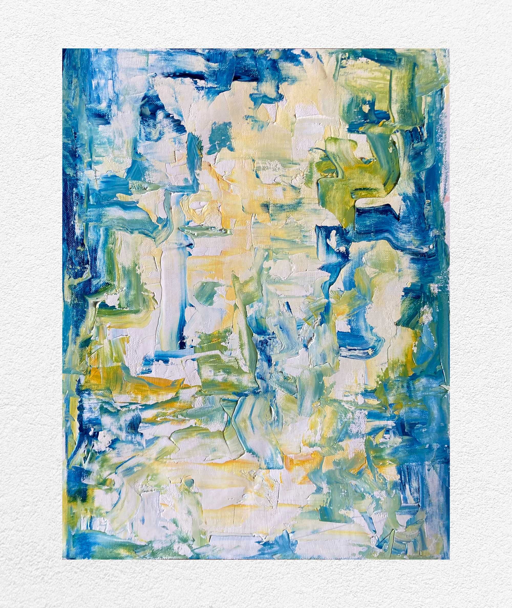 Pintura Abstrata ( em tecido de tela - +/- 40x50 cm)